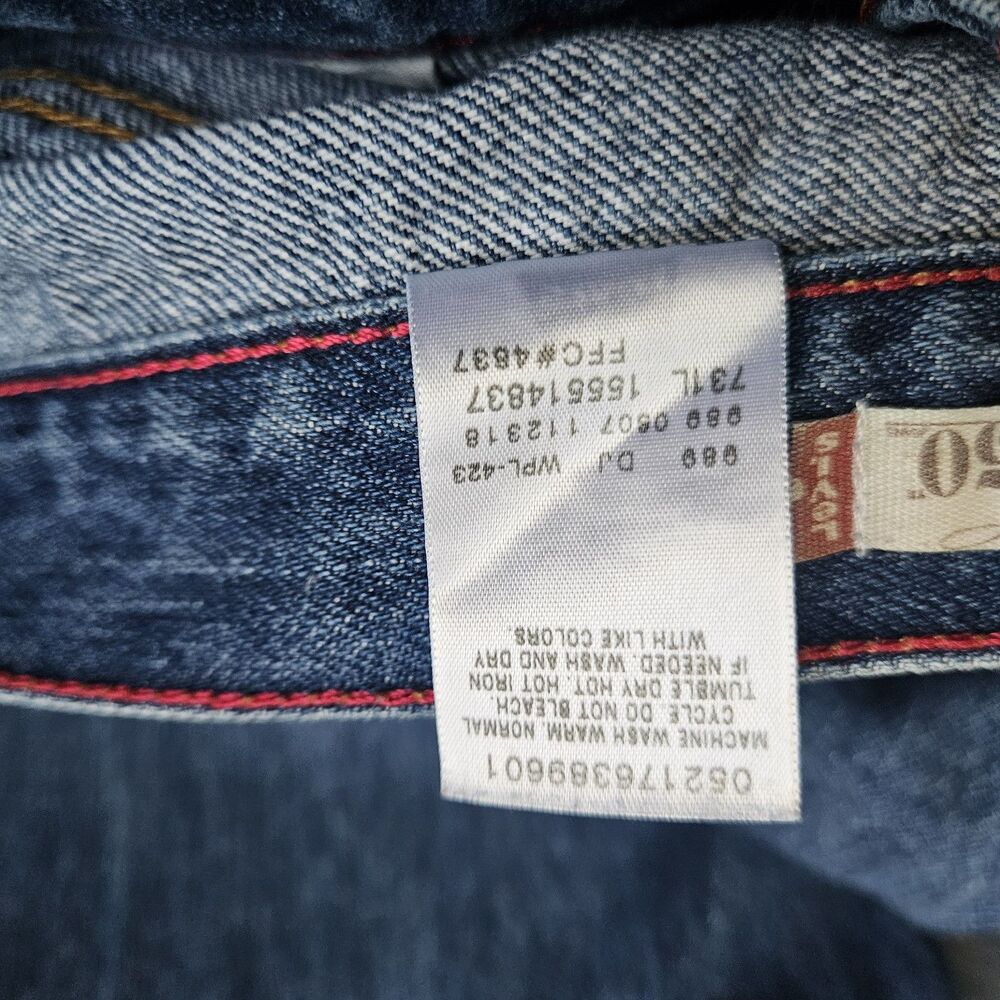 Y2K Levi's 550 Relaxed Fit Jeans Womens 14M Blue Denim High Rise Tapered Leg 28" - Picture 8 of 13